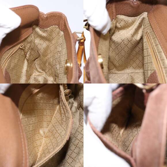 GUCCI Bamboo Hand Bag Suede Brown Gold 000 123 000 123 - Picture 12 of 13